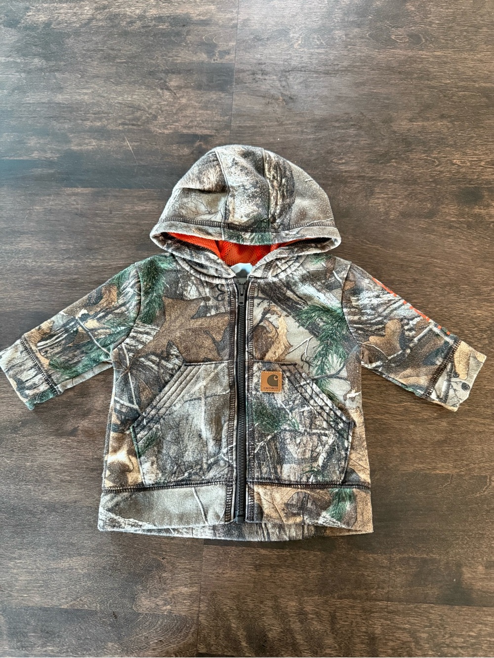 Carhartt Kids Camo Hooded Zip Jacket - Brown, Green, Orange